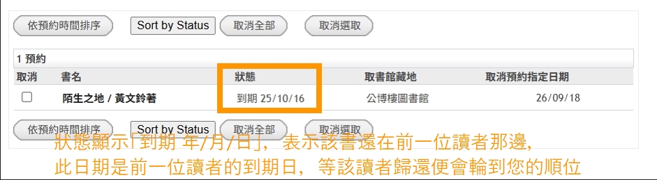 預約書第一順位